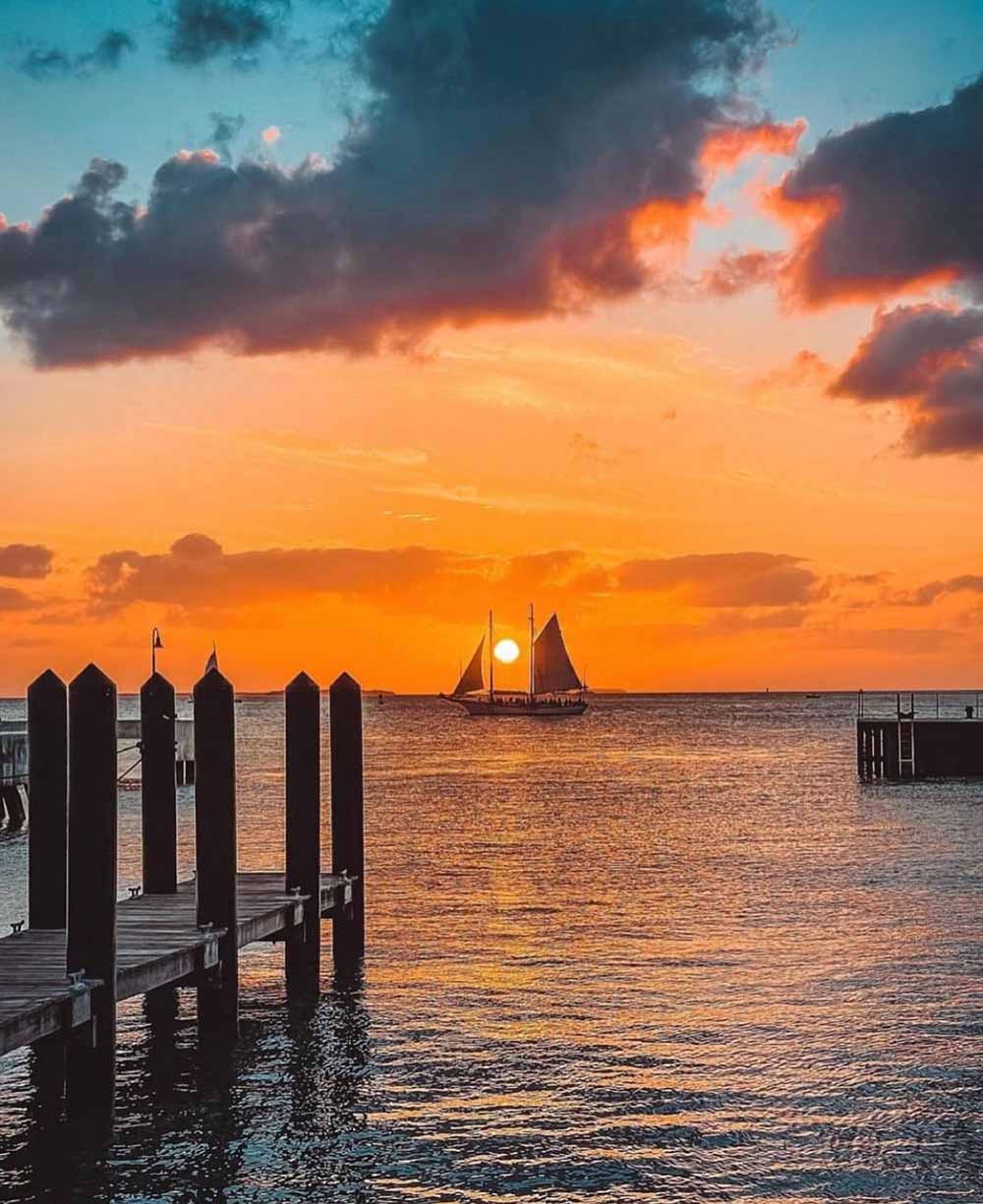 Key West sunset over the water