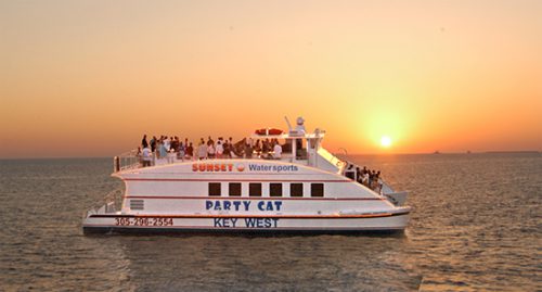 Dine in the Air Conditioned Main Cabin and watch the Famous Key West Sunsets you listen to Live Music from the upper deck. INCLUDES: unlimited Margaritas, Rum Runners, Well Mixed Drinks, Draft Beer, Wine, Champagne & Soft Drinks.